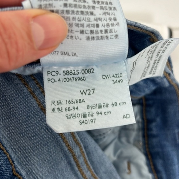 Levis 724 Distressed High Rise Straight Crop Jeans - Picture 10 of 10